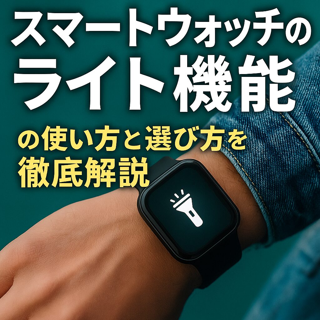 スマートウォッチのライト機能の使い方と選び方を徹底解説