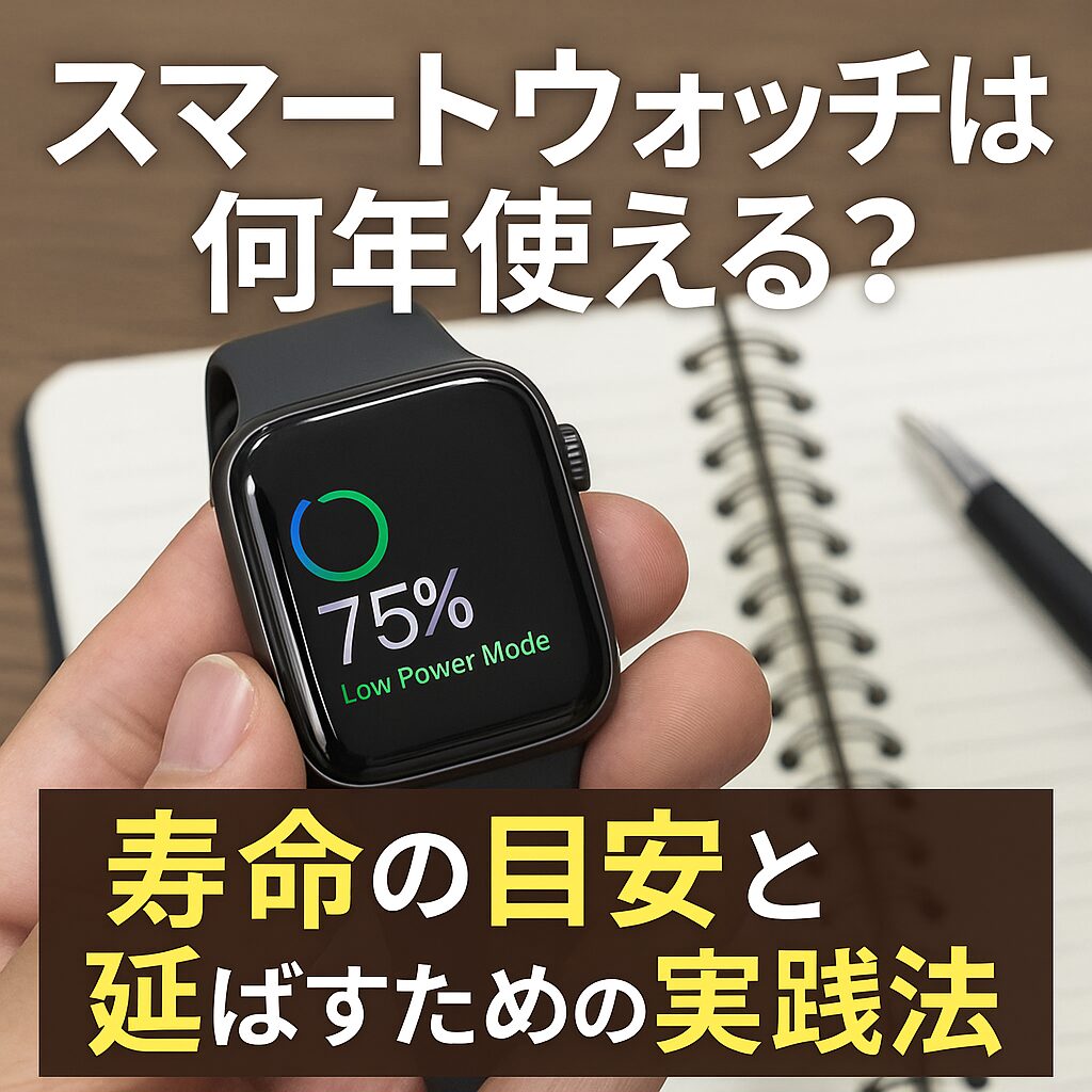 スマートウォッチは何年使える？寿命の目安と延ばすための実践法