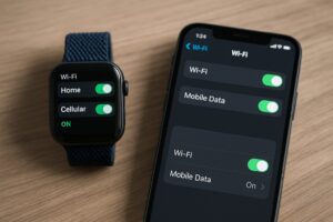 WiFiとモバイル通信の確認