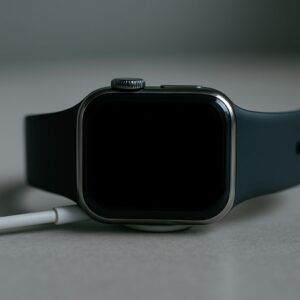 赤い稲妻充電マークと残量表示