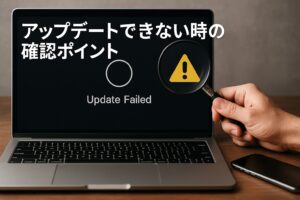 アップデートできない時の確認ポイント