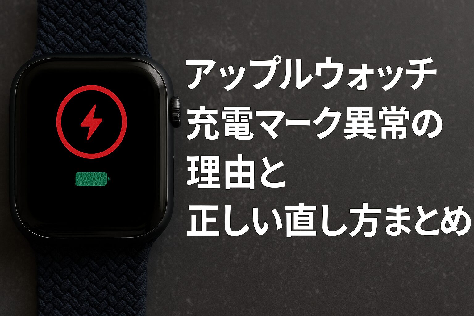 アップルウォッチの充電マーク異常の理由と正しい直し方まとめ