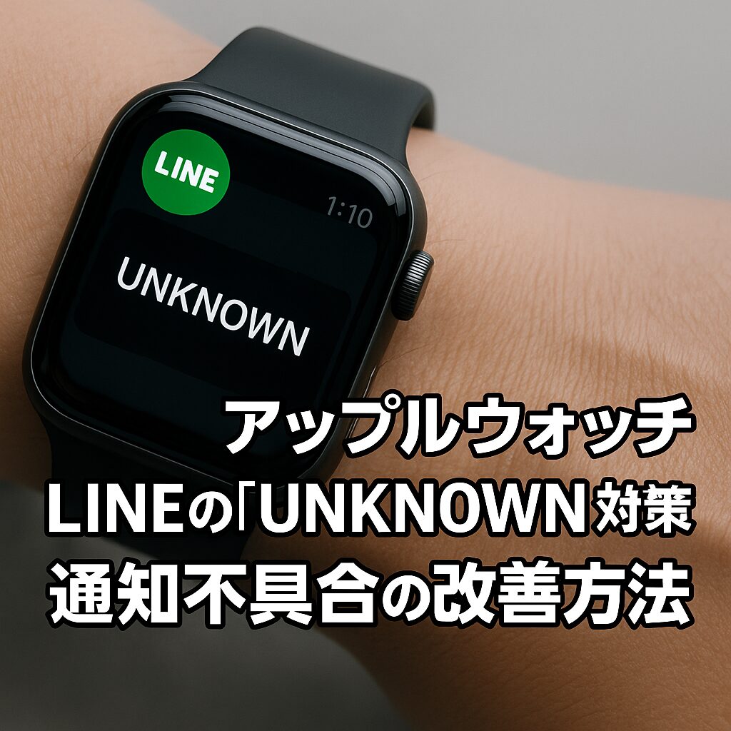 アップルウォッチのlineのアンノウン対策と通知不具合の改善方法