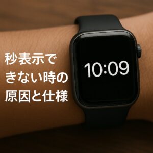 秒表示できない時の原因と仕様