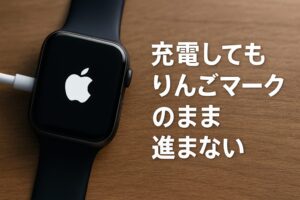 充電してもりんごマークのまま進まない