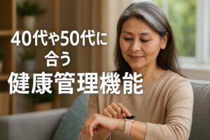40代や50代に合う健康管理機能