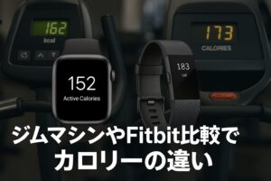ジムマシンやFitbit比較でカロリーの違い