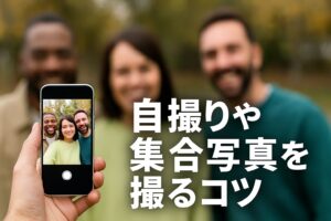 自撮りや集合写真を撮るコツ