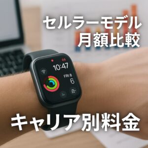 アップルウォッチのセルラーモデル料金をキャリア別に比較