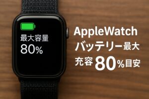 AppleWatchのバッテリー最大容量80％目安