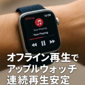 オフライン再生でアップルウォッチ連続再生安定