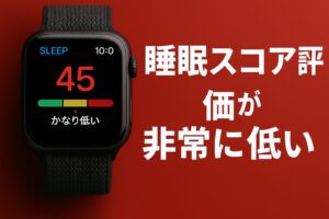 睡眠スコア評価が非常に低い