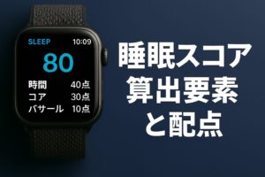 睡眠スコア算出要素と配点
