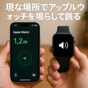 正確な場所でアップルウォッチを鳴らして距離を知る