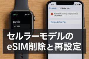 セルラーモデルのeSIM削除と再設定