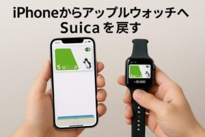iPhoneからアップルウォッチへSuicaを戻す