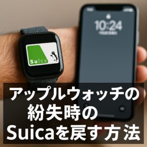 アップルウォッチの紛失時のSuicaを戻す方法