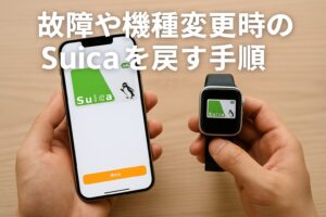 故障や機種変更時のSuicaを戻す手順