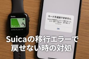 Suicaの移行エラーで戻せない時の対処