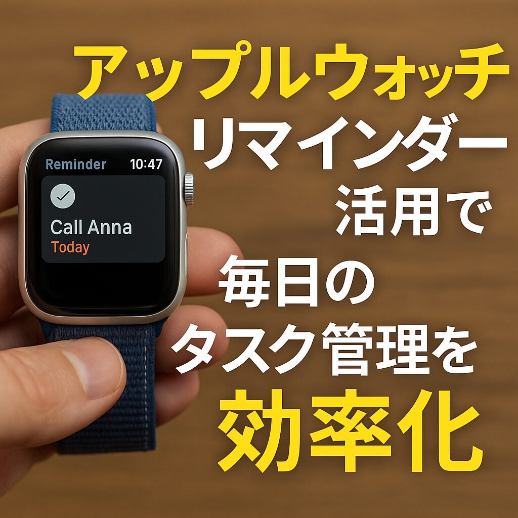 アップルウォッチのリマインダー活用で毎日のタスク管理を効率化
