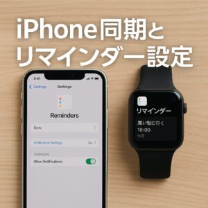 iPhone同期とリマインダー設定