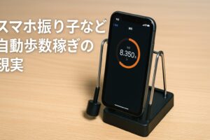 スマホ振り子など自動歩数稼ぎの現実
