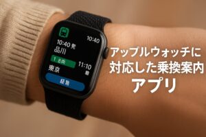 アップルウォッチに対応した乗換案内アプリ