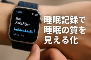 睡眠記録で睡眠の質を見える化