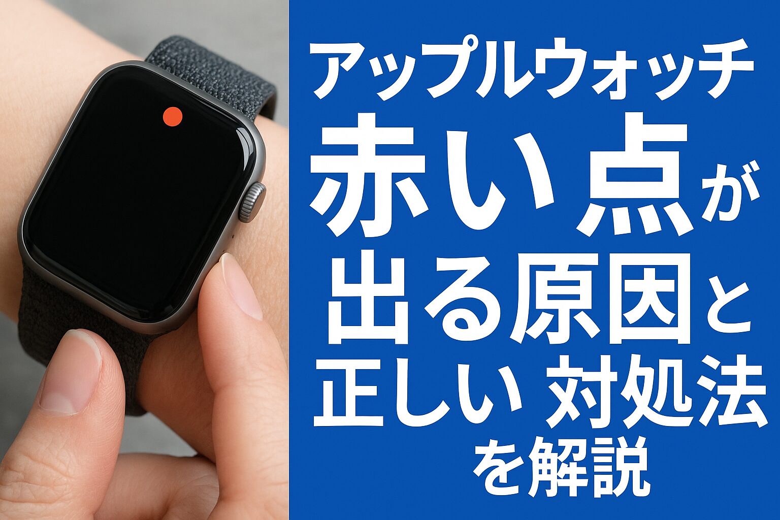 アップルウォッチの画面に赤い点が出る原因と正しい対処法を解説