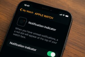 赤い点を非表示にする通知インジケータ設定