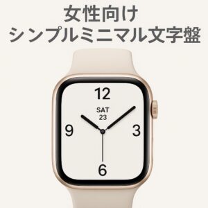 女性向けシンプルでミニマルな文字盤