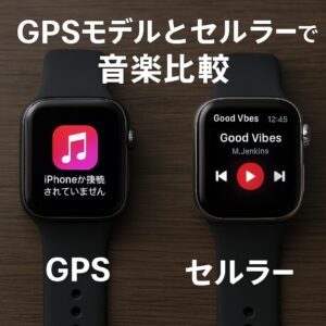 GPSモデルとセルラーで音楽比較