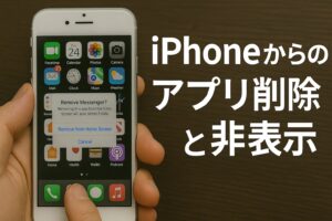 iPhoneからのアプリ削除と非表示
