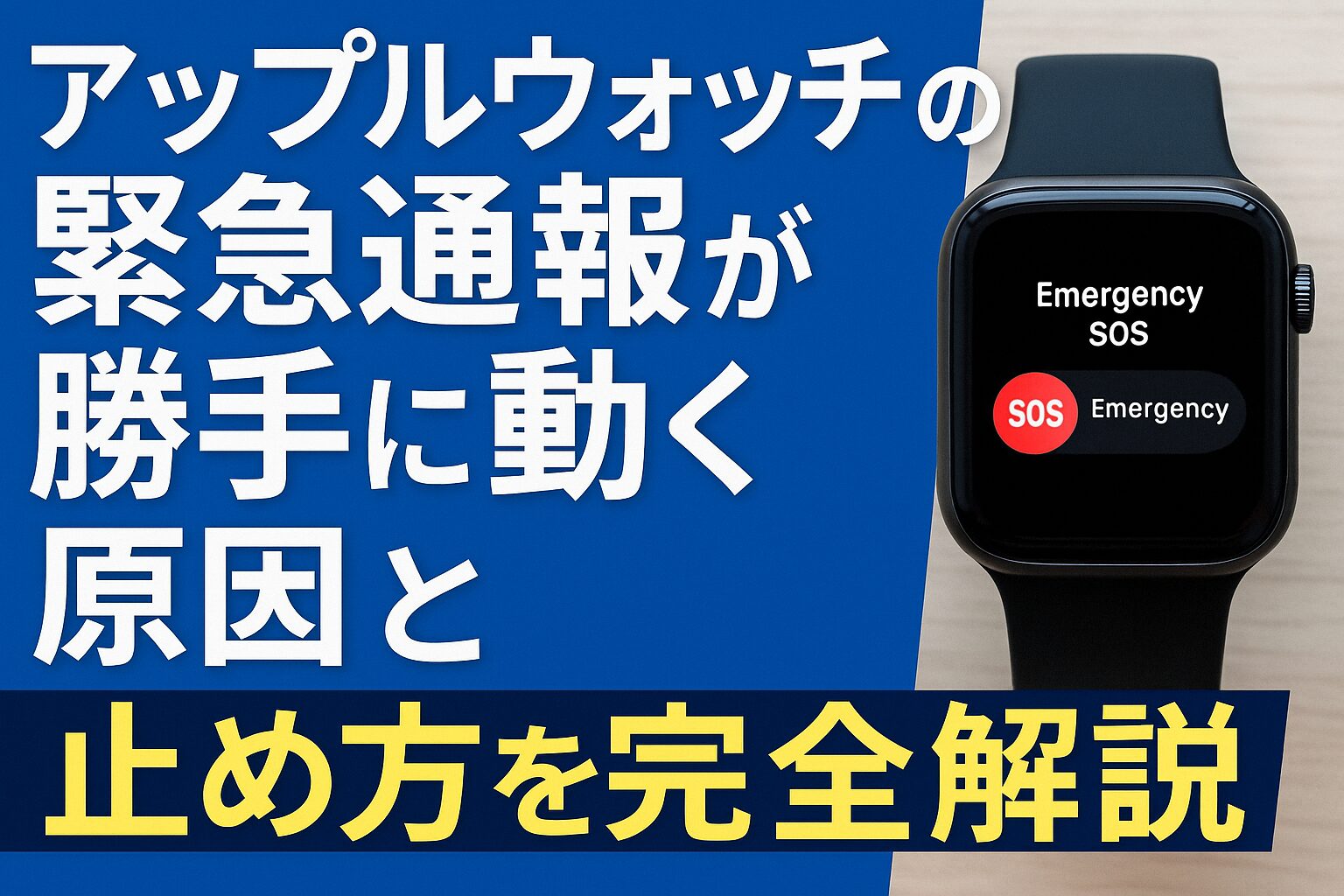 アップルウォッチの緊急通報が勝手に動く原因と止め方を完全解説