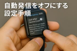 自動発信をオフにする設定手順