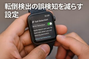 転倒検出の誤検知を減らす設定