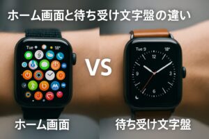 ホーム画面と待ち受け文字盤の違い