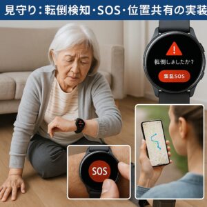 見守り：転倒検知・SOS・位置共有の実装