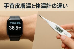 手首皮膚温と体温計の違い