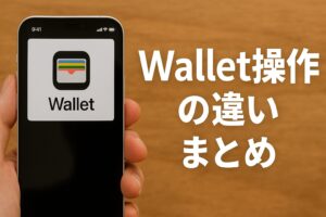 Wallet操作の違いまとめ