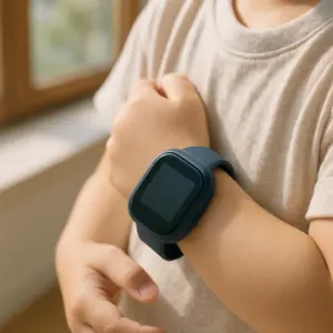 myFirst Fone S3cを装着した子どもの腕元イメージ