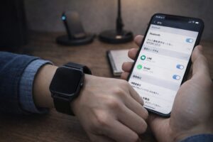 スマートウォッチの通知が来ない時に設定を見直すイメージ