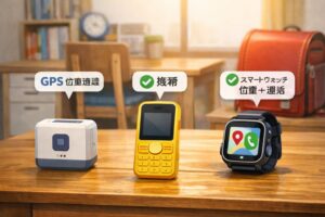 小学生向けGPS端末とキッズ携帯とスマートウォッチの比較