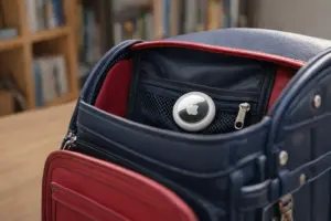 小学生のランドセル内ポケットにエアタグを安全に入れる方法のイメージ
