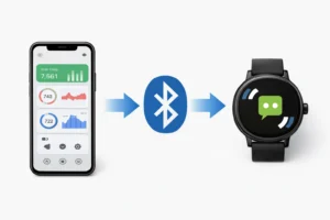 DaFitはスマートウォッチ本体ではなく連携アプリ（DaFitアプリ）のイメージ