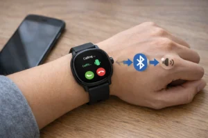 DaFit通話スマートウォッチに必要なマイク・スピーカー内蔵のイメージ