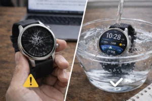 山善スマートウォッチの初期不良や耐久性チェックをしているイメージ写真